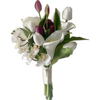 Bouquet de simulation réaliste, léger et durable, fait main, style coréen, avec lys calla et tulipes, élégant pour mariée française