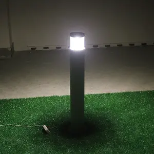 Moderne Zonne-Energie Led Tuinverlichting Pad Weg Bolder Verlichting Achtertuin Gazon Lampen Restaurant Buiten Bolder Verlichting 60Cm/80Cm Hoog