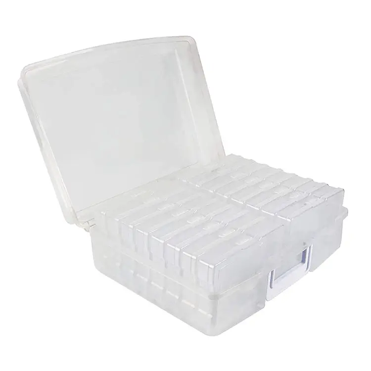 16 Innerlijke Foto Keeper Organizer Cases Opslag Containers Box Foto Case 4 "X 6" Duidelijke Foto Opbergdoos