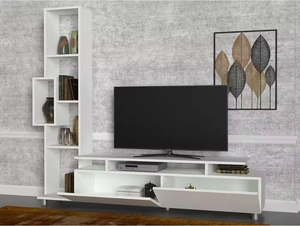 Mobili Porta TV in Legno per Soggiorno, Tavoli Consolle TV, Supporti per Televisori, Mobile TV Moderno con Ripiano - Product Image 2