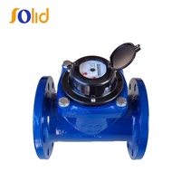 Compteur d'eau en vrac de Type Woltman avec brides de couleur bleue en fonte, Offre Spéciale