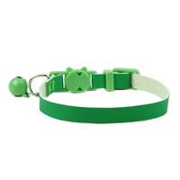 Collier pour chat en cuir PU, design de créateur, vierge, avec clochette et boucle de sécurité, vente en gros d'accessoires pour animaux de compagnie