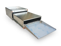Boîte à outils pour camionnette UTE en aluminium sur mesure, tiroir de rangement, étanche, anti-poussière, extérieur, 2 compartiments, capacité jusqu'à 200L