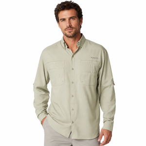 <span class=keywords><strong>Camisas</strong></span> de Pesca Personalizadas con Protección Solar UPF 50, Transpirables, con Botones, Diseño Ventilado en la Espalda <span class=keywords><strong>para</strong></span> Actividades al Aire Libre - Product Image 1