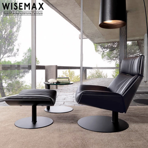 WISEMAX FURNITURE Canapé individuel italien, fauteuil de salon moderne en cuir décontracté, <span class=keywords><strong>chaise</strong></span> longue inclinable pour salon, balcon, villa - Product Image 2