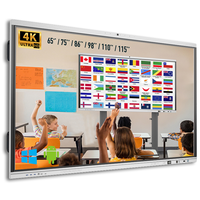 Pantalla Interactiva Inteligente con Función de IA de 55 Pulgadas y 4K, Precio de Fábrica, con Lector de Huellas Dactilares, para la Escuela y el Trabajo, con Certificaciones CE, FCC, ROHS y cefs