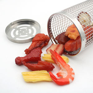 สินค้าปี 2024 อุปกรณ์บาร์บีคิว 304 กระบอกสแตนเลส <span class=keywords><strong>ชั้น</strong></span><span class=keywords><strong>วาง</strong></span>บาร์บีคิว ตะกร้ากลิ้ง ย่าง - Product Image 6