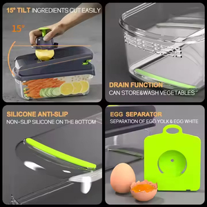 Multi functional 15 in 1 Handheld Vegetable Chopper Onion Cutter <b>Potato</b> Peeler Kitchen Fruits Slicer Vegetable Cutter - Product Image 4