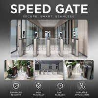 Portillon pivotant anti-pincement RFID en acier inoxydable 304 de haute qualité, vente chaude