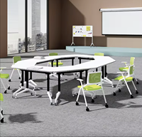 Table de conférence et de formation pliable en métal et bois, mobilier de bureau commercial personnalisé, vente directe d'usine Glory Merge