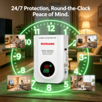Stabilisateur AVR monophasé mural 220V AC 1-5kVA, multi-puissance, écran LCD, boîtier en aluminium, protection contre les surtensions, résistant à la chaleur et à l'humidité, pour la maison
