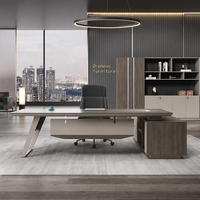 Ensemble bureau et chaise de direction moderne, simple et luxueux, grand bureau individuel pour cadre et finance