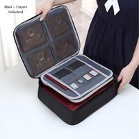 Sac de rangement pour documents de voyage - Tissu Oxford 600D, grande capacité, multicouche, imperméable, porte-cartes de passeport multifonctionnel