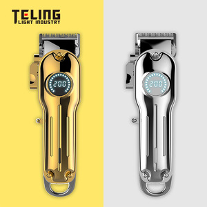 Professionnel hommes barbier tondeuse à cheveux métal sans fil <span class=keywords><strong>Salon</strong></span> homme tondeuse batterie au Lithium acier inoxydable électrique LCD affichage tout - Product Image 6