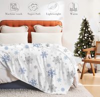 Couverture de Noël, couverture à flocons de neige, couverture en flanelle super douce, couvertures en polaire, couvertures chaudes d'hiver, décoration pour canapé et lit