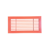 Grille de ventilation verticale en aluminium rouge, anti-rouille, pour murs, style méditerranéen et industriel