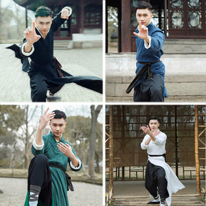 Robe de Kung Fu en coton épais sur mesure, tenue de <span class=keywords><strong>Tai</strong></span> <span class=keywords><strong>Chi</strong></span> et Wing Chun, costumes chinois Tang, vêtements de sport, entraînement d'arts martiaux - Product Image 6