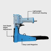 Agrafeuse pneumatique TOUA TS3519 pour la fermeture de cartons, pistolet d'agrafage pour le scellage des cartons ondulés et les travaux d'emballage