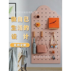 Étagère murale en bois massif Pink <span class=keywords><strong>Cloud</strong></span>, réglable, pour entrée, étagères de rangement murales - Product Image 3