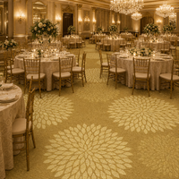 Tapis en nylon imprimé de luxe, résistant au feu, tapis mural à mur, tapis sur mesure pour salle de banquet