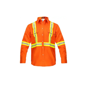 Factory Supply Various Styles Reflective Shirts <b>Men</b> Workwear <b>Men's</b> Button 100% Cotton <b>Long</b> <b>Sleeve</b> Work Shirt No reviews yet - Product Image 3