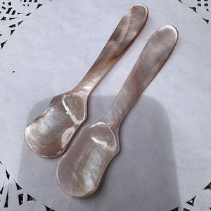 Handcrafted 12 Cm Spatula Mask Spoon Light Weight Luxury <b>Mirror</b> Polished Mother of Pearl <b>Shell</b> - Product Image 4