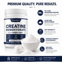 Créatine Monohydrate en Poudre 200 Mesh Qualité Alimentaire en Vrac Complément Nutritionnel Sportif OEM ODM Emballage Personnalisé Extrait Végétal