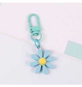 Daisy hoa móc chìa khóa cho phụ nữ xe mặt dây chuyền túi quyến rũ Tai nghe trường hợp trang trí daisy hoa móc chìa khóa phụ kiện nhựa vòng chìa khóa - Product Image 4