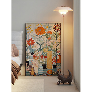 Mural de <span class=keywords><strong>Estilo</strong></span> Retro con Arte Floral Minimalista Clásico <span class=keywords><strong>Escandinavo</strong></span>, Ecológico, para Cocina, Comedor, Restaurante, Baño - Product Image 3