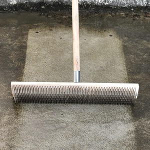 <b>Deck</b> & Floor Cleaning <b>Brush</b> with Stainless Steel Wire, Long Handle Outdoor Broom for Concrete, Wood, Stone Surfaces - Product Image 4