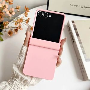 Nuevo Color sólido con funda de bisagra para <span class=keywords><strong>Samsung</strong></span> <span class=keywords><strong>Z</strong></span> <span class=keywords><strong>Flip</strong></span> 7 6 5 4 <span class=keywords><strong>3</strong></span> ZFlip4 Flip5 Flip6 cubierta de parachoques ultrafina a prueba de golpes - Product Image 2