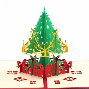 Kerst Decoratie Benodigdheden Custom Handgemaakte Gift Card 3D Wenskaart