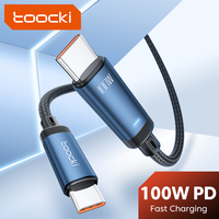 Cable USB C con Indicador Luminoso Azul de Carga Rápida Toocki PD, Fácil de Localizar en la Oscuridad, Cable de Carga Tipo C a Tipo C para Teléfono y Portátil