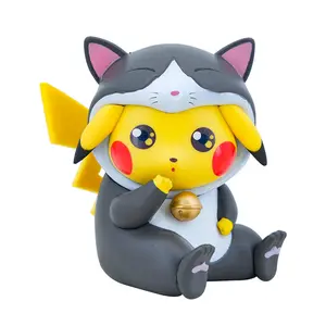 O OEM personalizou o PVC do plástico do brinquedo 6 cm os Rockets Turtle Charizard Pokemone Figuras Bulbasaur Pokemone