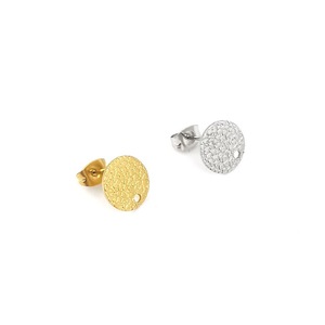 Stainless Steel Round <b>Stud</b> Earrings Gold Silver Color Embossed Surface Fashion Jewelry Accessories <b>For</b> Women <b>Men</b> Unisex - Product Image 4