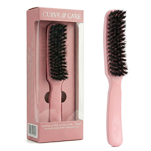 <span class=keywords><strong>Brosse</strong></span> à cheveux incurvée 360 Wave en bois 100% poils de <span class=keywords><strong>sanglier</strong></span> pour hommes, soin de la barbe, logo personnalisé, marque privée - Product Image 1