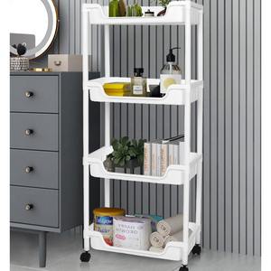 Nouveau chariot mobile à roues multicouches pour salles de bains dortoirs cuisines et support de rangement encastré du sol au plafond - Product Image 1