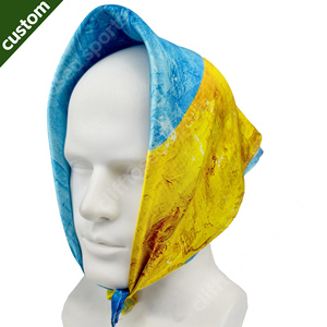 وشاح مربع فاخر للكلاب من البوليستر الحريري الساتان، قابل للتخصيص بالكامل مع طباعة شعار مخصص، بتصميم عيد ميلاد سعيد، مسامي - Product Image 6