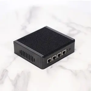 Mini PC 4 Lan Petit PC de bureau sans ventilateur Mini Firewall Appliance PC industriel avec Intel Celeron J4125 2.0GHz 1 * RS232 2 * USB