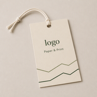Benutzerdefiniertes Logo Hundegeschirr Retail-Branding 350 g/m² Glattes Karton Zweifarbig bedrucktes Baumwollband Gestanztes Papier-Hangtag mit Loch
