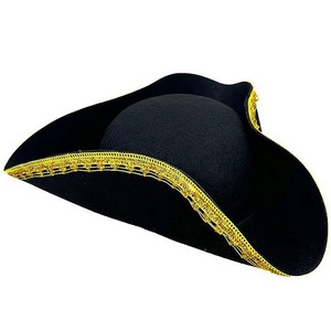 <span class=keywords><strong>Chapeau</strong></span> Tricorne <span class=keywords><strong>Colonial</strong></span> avec Garniture Dorée pour Adultes - Product Image 3