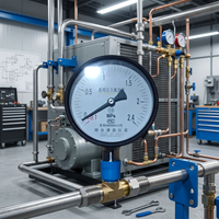 Manomètre de pression pour réfrigération à l'ammoniac, manomètre de vide 1,6 MPa BC, instrument de surveillance industriel pour unités de condensation