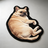 Großhandel Hundeförmiger Teppich Individuell Bedruckter Haustier-Teppich Tierförmiger Bereichsteppich Getufteter Hundemuster-Teppich Haustierzimmer-Bodenmatte