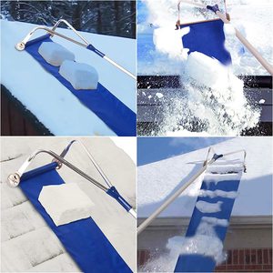 Rastrillo para Nieve Telescópico Multifuncional 2 en 1, Precio de Fábrica, Cabezales de PC+TPE con Tela Oxford, Mango de Aluminio Antideslizante para Techos - Product Image 5