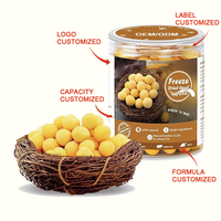 Golosinas para Mascotas de Marca Privada, Altas en Proteínas, Huevos de Codorniz Liofilizados en Cubos, Golosinas para Perros y Gatos, Galletas, Bocadillos de Yema de Huevo de Codorniz para Mascotas