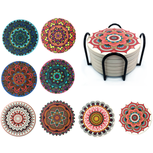 Sous-verres en céramique personnalisés en sublimation en gros, absorbants pour hôtel, restaurant, bière, café, boissons, sous-verres absorbants - Product Image 1