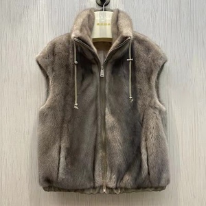 Gilet in Vera Pelliccia di <span class=keywords><strong>Visone</strong></span> di Alta Qualità per Donna, Moda Invernale, Gilet in Pelle di <span class=keywords><strong>Visone</strong></span> Integrale - Product Image 1