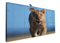 Mur vidéo LED transparent d'intérieur P2.8-5.2, écran couleur HD pour vitrine de centre commercial