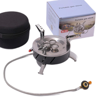 Réchaud à gaz butane 3 brûleurs à allumage automatique 6800W, pliable, coupe-vent, portable, pour pique-nique, cuisson, barbecue, vente en gros, OEM, réchaud de camping