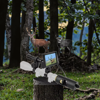 Monoculaire de vision nocturne infrarouge HD 4,3 pouces à fixation sur la tête, stabilisation d'image, boussole portable, télémètre, Wi-Fi, vision nocturne couleur